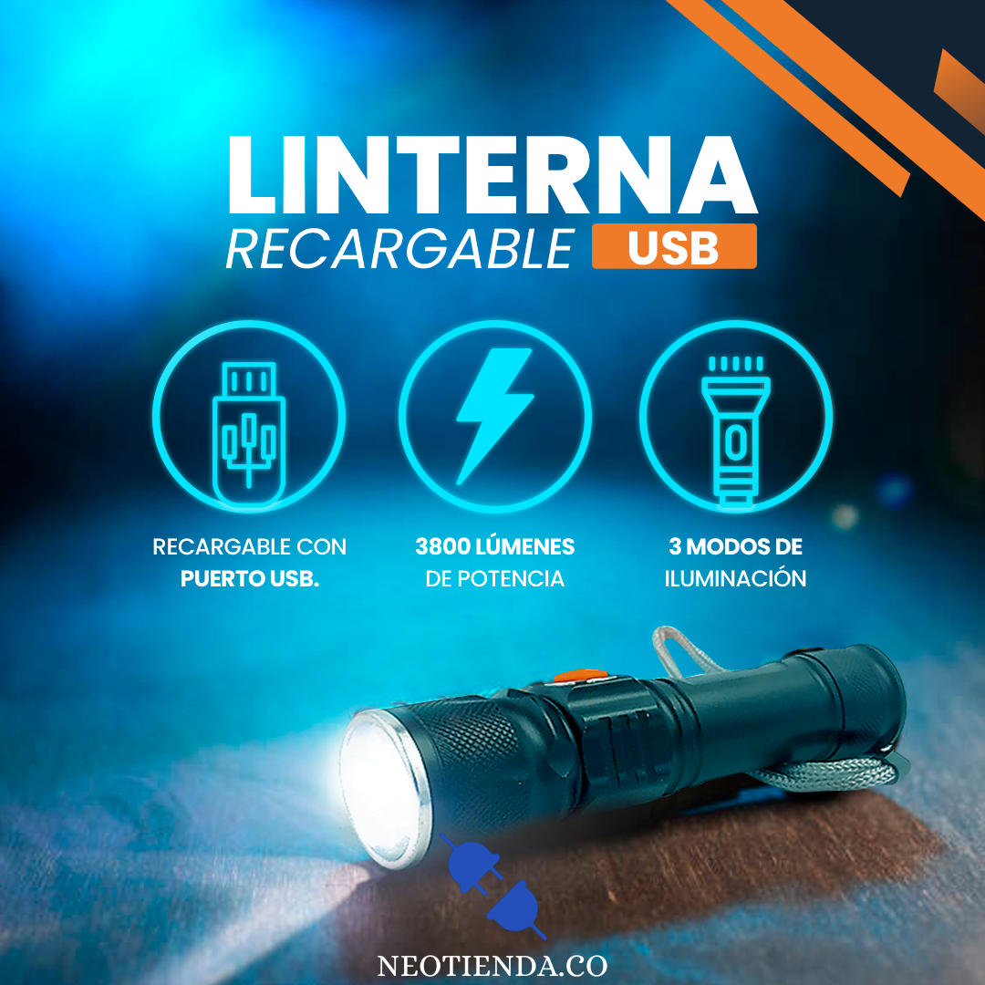 KIT LINTERNA USB FUERZA LED™