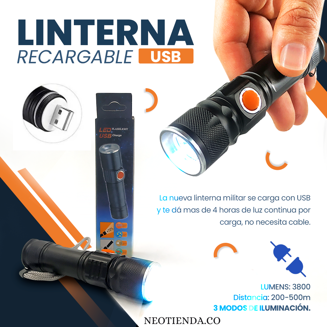 KIT LINTERNA USB FUERZA LED™